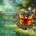 thumbnail image 5 of Vibrant Metal Hanging Wind Spinner with Butterfly Design - Orange & Black Wings Bokeh Background Perfect for Yard & Garden Decor, 5 of 6