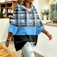 thumbnail image 5 of Hoodies for Women 3/4 Sleeve Oversized Hooded Pullover Loose Casual Sweatshirt Cozy Fall Winter Daily Outfit, 5 of 6