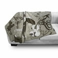 thumbnail image 3 of Romantic Soft Flannel Fleece Throw Blanket, Kissing Couples on Street Lanterns Violin Music Notes Love Theme Graphic, Cozy Plush for Indoor and Outdoor Use, 70" x 90", Dust Dark Taupe, by Ambesonne, 3 of 6