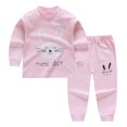 thumbnail image 1 of Pijamas de algodón para niñas, ropa interior para dormir de 0 a 12 meses, conjuntos de ropa de otoño para recién nacidos, 1 of 4