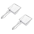 thumbnail image 1 of Leojiow 2Pcs Stainless Steel All Metal Cat Litter With Deep Durable Cat Litter One Size, 1 of 3