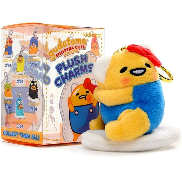 Kidrobot Sanrio Eggstra Cute Plush Charms Gudetama Mystery Pack 1 Random Figure Walmart Com Walmart Com
