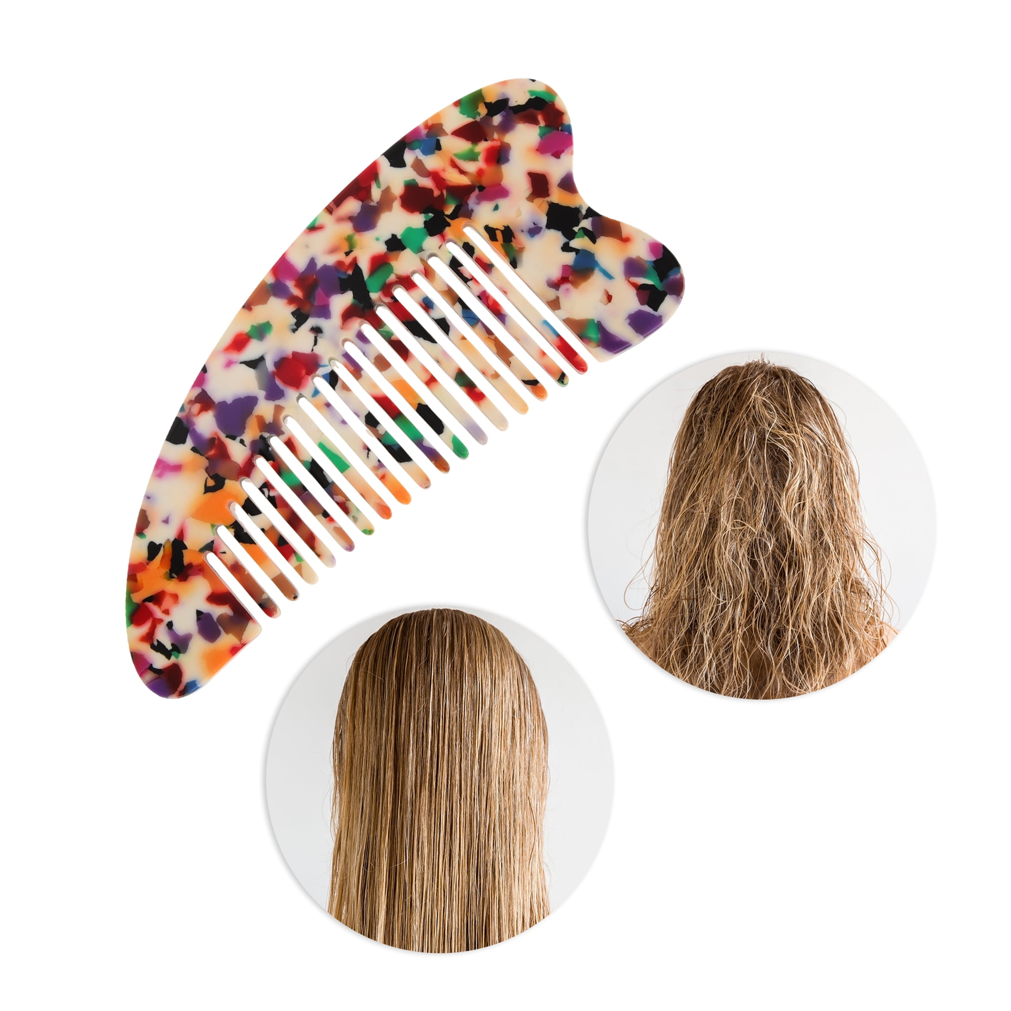 Unique Bargains 1 Pc Anti Static Hair Comb Designed for All Hair Types Styles Colorful