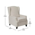 thumbnail image 5 of Flash Furniture Prescott Fabric Push Back Recliner, Cream, 5 of 15