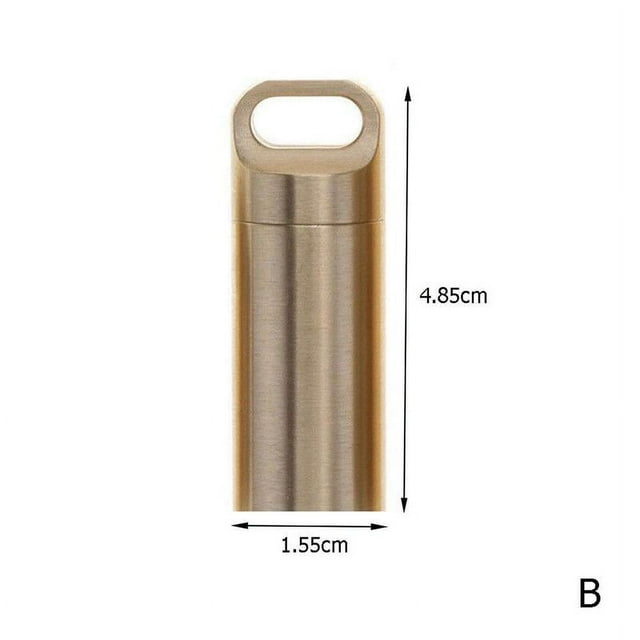 Waterproof Pill Box Case Holder Container Metal Capsule Tool US Keychain