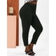 thumbnail image 1 of Leggings Talla Extra Dobladillo Flecos Rosegal Leggings de talla grande, 1 of 5