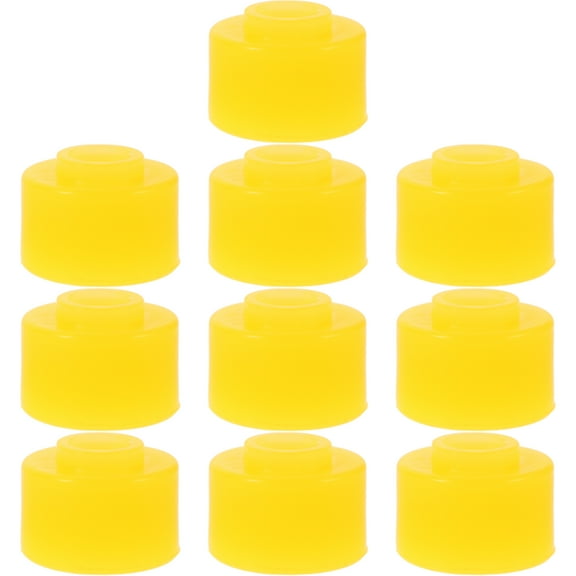 unbranded  10 Pcs Spring-loaded Key Fob Round Carabiner Clip Door Rubber Block