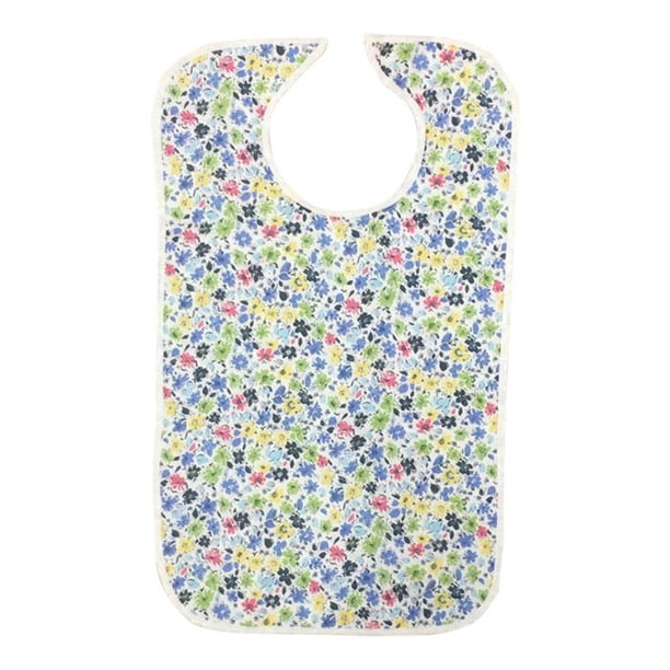 Quilted Washable Adult Bib with Snap Closure-Assorted Prints(Melody of ...