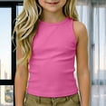 thumbnail image 2 of Vividxx Girls Summer Tops Kids Athletic Racerback Crewneck Sleeveless Tank Tops Dance Workout Yoga Shirts Tops For Kids, 2 of 8