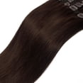 thumbnail image 4 of SAYFUT Thick 130g 16" Double Weft Grade 7A 100% Remy Human Clip in Hair Extensions Full Head 8 Piece 20 Clips (Medium Brown), 4 of 6