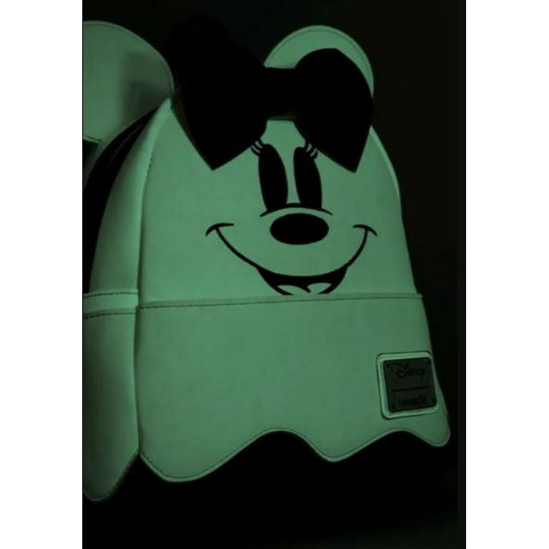 Loungefly Disney Ghost Minnie Mouse Glow in the Dark Cosplay Womens Double  Strap Shoulder Bag Purse