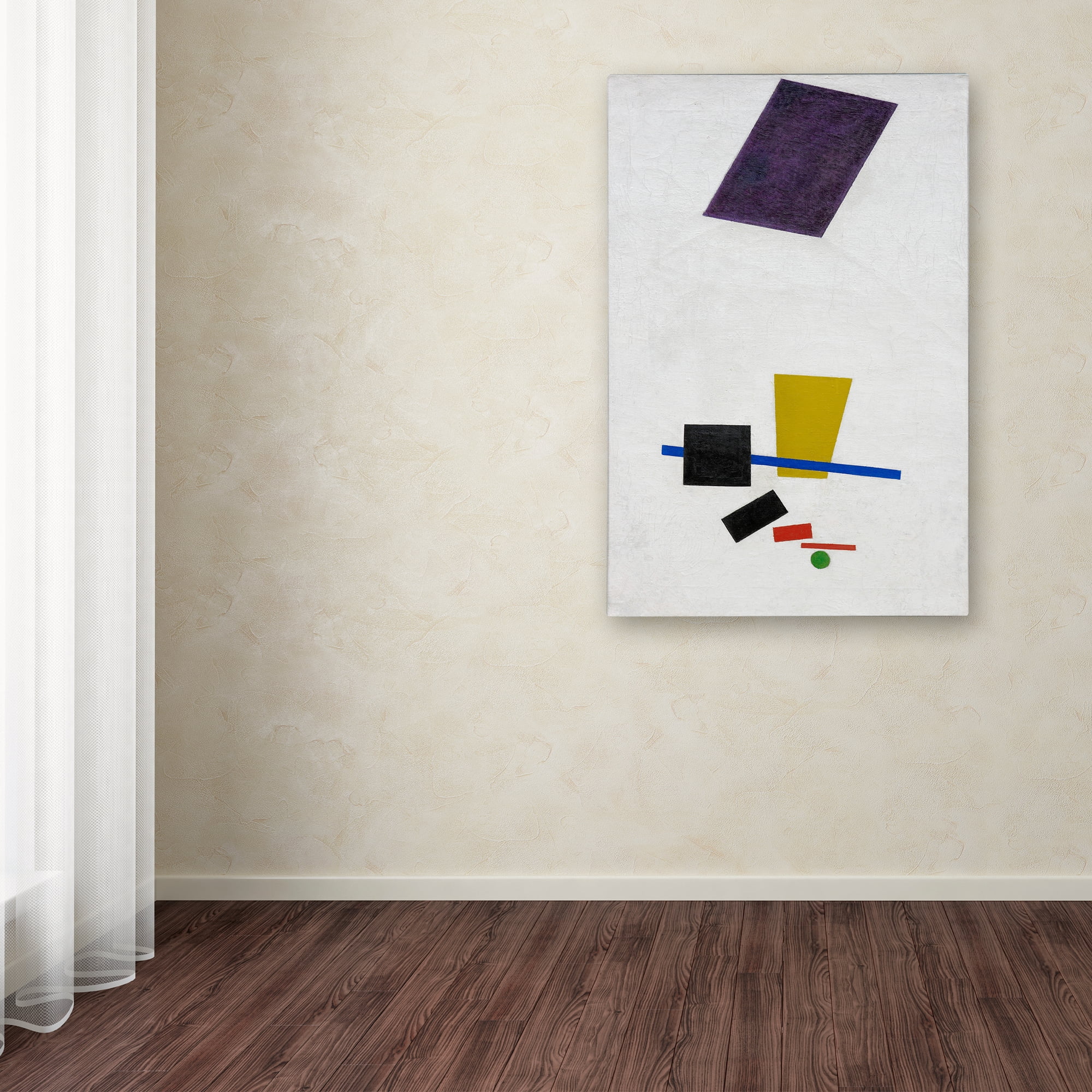 Kazimir Malevich 'Color Masses In The 4Th Dimension' Canvas Art