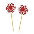 thumbnail image 2 of Darling Souvenir, Christmas Celebration Snowflake Winter Cupcake Toppers, Wedding Dessert Decorations - Pack Of 20, 2 of 3