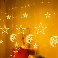 thumbnail image 1 of Matoen12 LED Star and Lunar Curtain Decorative Lights 11.5ft Ramadan Festival Decorative Light String Remote Control and USB Plug for Home Party Holiday Decorations, 1 of 9