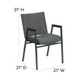 thumbnail image 5 of Flash Furniture HERCULES Series Heavy Duty Gray Fabric Stack Chair with Arms, 5 of 12