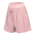thumbnail image 4 of Besolor Womens High Waisted Athletic Shorts Workout Gym Running Shorts Activewear with Pockets Drawstring, 4 of 4