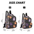 thumbnail image 2 of FORMRS Mini Backpack Purse for Women Travel Daypack Casual Shoulder Bag, Halloween Orange Ghosts, 2 of 7