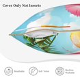 thumbnail image 5 of Fotbe Tropical Flamingo Pool Float Pattern Velvet Decorative Throw Pillow Covers with Elegant Piping, Soft Plush Cushion Cover for Sofa, Bed, Car, Office-16"x16", 5 of 8