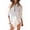 White, variant on Women's Long Sleeve Cover Up Ruched Flounce Swimsuit Bathing Suit Ups Shirt Dress for Beach Yellow S