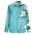 thumbnail image 4 of Womens Floral Printed Shirts Button Down Long Sleeve Blouses Loose Fit Tunics Tops 2026 Blouses Dressy Tunic Spring Clothes Casual Outfit, 4 of 6