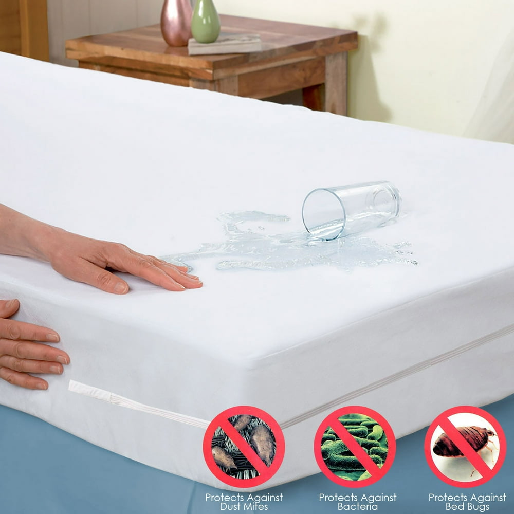 Rest Safe Waterproof Zippered Mattress Protector Cover, Twin Walmart