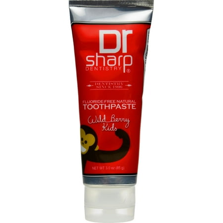 Dr. Sharp Natural Oral Care Toothpaste - Kids Wild Berry Flouride Free - 3 oz
