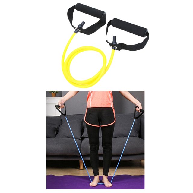 Cuerda de yoga Baoblaze Tubo de banda de resistencia de 15 lbs con espuma para entrenamiento de Fitness