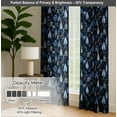 thumbnail image 6 of Vargottam Cotton Curtains for Windows - 3-in-1 Rod Pocket/Back Tab Short Window Drapes - Light Filtering Cotton Canvas Panels - Set of 2, 52"x63" - Tree Print (Blue), 6 of 8