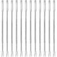 thumbnail image 1 of 12pcs Seafood Cracker Stainless Steel Shellfish Crab Forks, 1 of 5