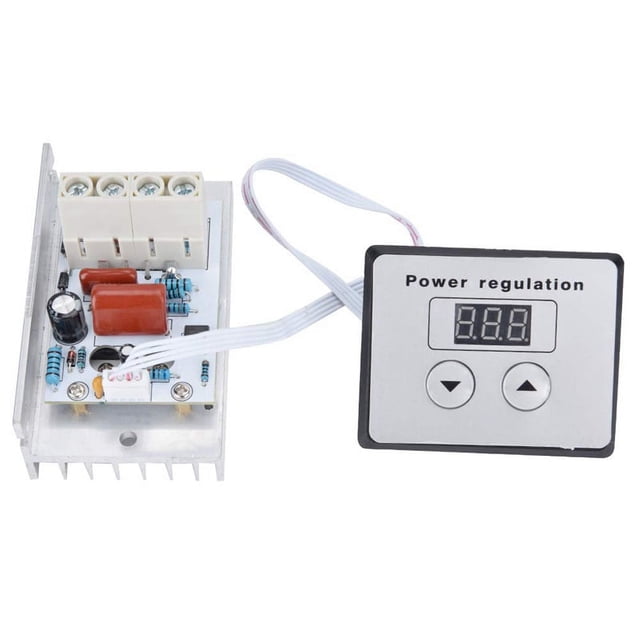 Interruptor de AtenuacióN, 10000W SCR Regulador de Voltaje Digital Control de Velocidad Termostato Atenuador CA 220V 80A