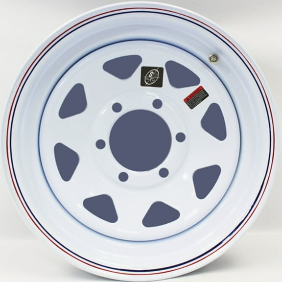 Southwest Wheel 6-5.5" Bolt Circle 16" x 6" White Spoke wheel for Trailer