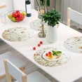 thumbnail image 6 of Ryvnso Watercolor Wild Flower Round Plate Mats Dining Table Placemat Set of 4 for Holiday Decoration, 6 of 7