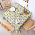 thumbnail image 2 of Yellow Lemon Fruit Slices White Pattern Square Tablecloth,Waterproof Square Table Cover,Wipeable Spillproof Washable Table Cover for Home Kitchen Party Decor 60"x60"(152x152cm), 2 of 6