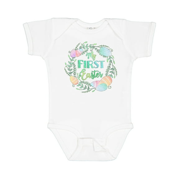 Inktastic My First Easter Pastel Colored Wreath Boys or Girls Baby Bodysuit