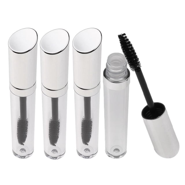 4 Pedazos Botella Transparente de Tubo de Vacío de Relleno de Acrílico 5ml Sunnimix Tubo de rimel vacío