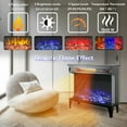 thumbnail image 3 of Elleree 24Inch 1500W Freestanding Electric Fireplace Heaters for Indoor Use with Remote 3D Flame &Touch Screen  5000BTU, 3 of 11