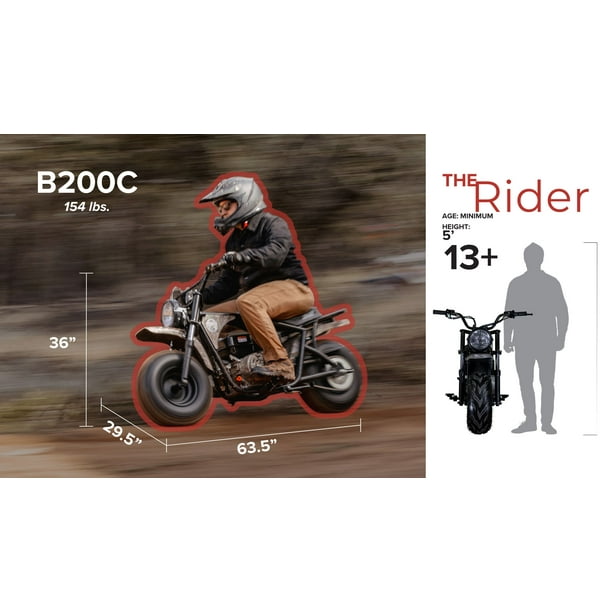 Coleman Powersports Adult Motorbike B200C 196CC Gas Powered Mini