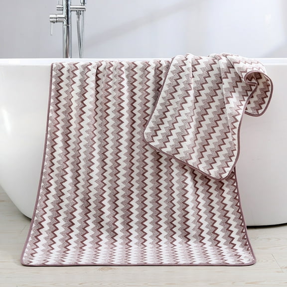 Soft Cotton Bath Towels Set, Absorbent and Thick Towels for Bathroom, Luxury Wash Face Gift Towel, Set of 2 Bathroom Towels for Household Use