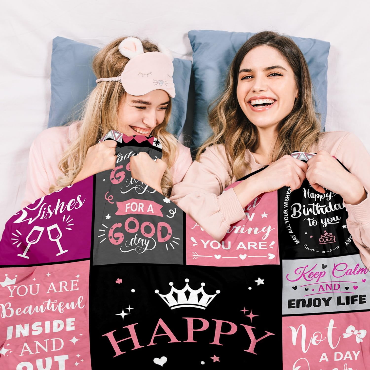 Birthday Gifts for Women - Happy Birthday Decorations Blanket - Gifts for Women Birthday Unique - Womens Birthday Gift Ideas for Her Wife Daughter Mom Sister Friendship - Soft Throw Blanket