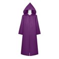 thumbnail image 7 of YanHoo Long Hooded Cloak for Adult Men Medieval Robe Women Cape Halloween Cloak Costume Party Outfit, 7 of 7