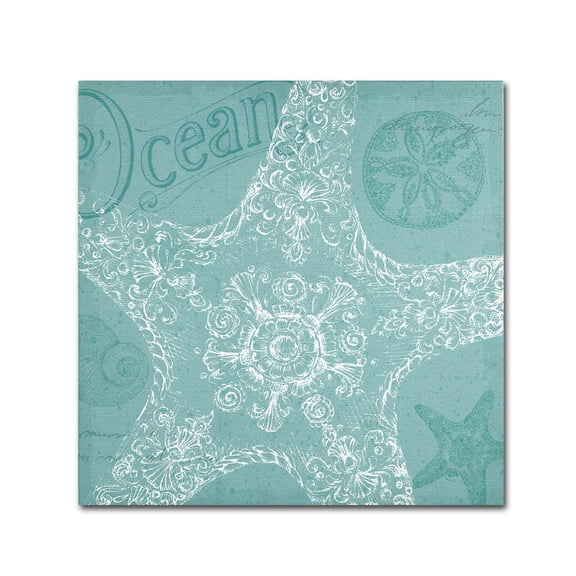 Trademark Fine Art "Aqua Treasure I" Canvas Art by Daphne Brissonnet