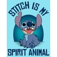 thumbnail image 2 of Girl's Lilo & Stitch My Spirit Animal Graphic Cropped T-Shirt Blue Large, 2 of 3
