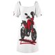 thumbnail image 5 of Las motocicletas se índicaron divertido vestido de manga corta vestido suelto de verano vestido, 5 of 6