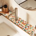 thumbnail image 2 of Yayeee Faucet Mat for Kitchen Sink 14.7" Diatomite Long Splash Guard Pad, Beige Retro Leaves, 2 Pack, 2 of 7