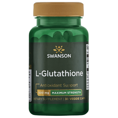 Swanson L-Glutathione - Maximum Strength 500 mg 30 Veg (Best Nutrition Products Glutathione)