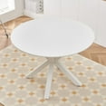 thumbnail image 2 of Tcbosik Dining Table, Kitchen Table with Cross Legs for Small Space, Living Room, White, 2 of 7