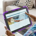 thumbnail image 5 of TECH CIRCLE iPad 10th Generation Kids Case Built-in Screen Protector,Shockproof Rugged Drop Protection Cover with 360° Rotatable Stand Shoulder Strap Pencil Holder for 10.9" iPad 10th Gen 2022,Purple, 5 of 7