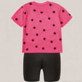 thumbnail image 4 of Childrens Summer Set for Girls, Floral Print Short Sleeve Top + Solid Color Shorts, Casual Sweet Style 2-Piece Outfit, 4 of 8