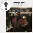 thumbnail image 3 of STRANDCHIC Black Adjustable Chef Working Hat Made of Durable Cotton for Kitchen and Restaurant Staff, 3 of 6