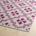 thumbnail image 3 of Kaleen BRI04-95B Brisa Collection Reversible Ivory &amp; Purple Outdoor Rug, 3 of 3